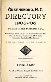 Greensboro, N.C. directory 1905-'06