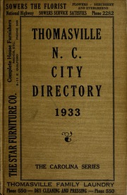 Thomasville, North Carolina city directory [1933-1934].