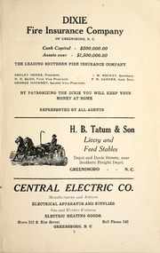 Greensboro, N.C. directory 1909-10