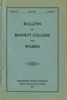 Bulletin of Bennett College for Women [May 1934]