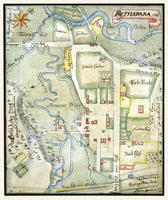 Map of Bethabara by Christian Gottlieb Reuter