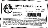 Foothills Brewing Dune India Pale Ale [keg label]