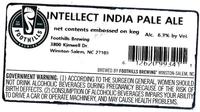 Foothills Brewing Intellect India Pale Ale [keg label]