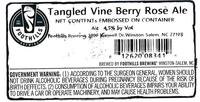 Foothills Brewing Tangled Vine Berry Rose Ale [keg label]