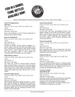 Fiddlin' Fish Brewing Company beer menu, January 1, 2019