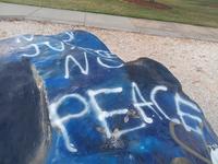 The Rock at UNC Greensboro during Black Lives Matter demonstrations