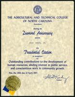 A&T College presidential citation