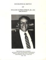 Biographical sketch of William Alfred Streat, Jr., AIA, Architect