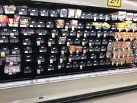 Empty shelves at Food Lion supermarket in Greensboro