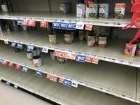 Empty shelves at Food Lion supermarket in Greensboro