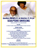 Justice Henry E. & Shirley T. Frye sculpture unveiling