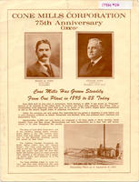 Pages from Cone Mills 75th anniversary book