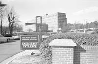 Cone Hospital renovation photos, 1971 -- negatives -- exterior