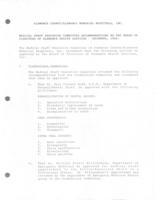 Reports, recommendations, etc., from Alamance County/Alamance Memorial - Medical Staff Executive Committee [Aug-Dec 1986]