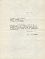 Membership acceptance letter, signed by James W. White