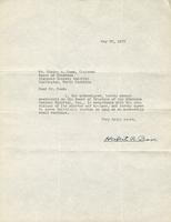 Membership acceptance letter, signed by Herbert R. Pease