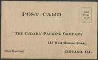 Cudahy Packing Company, Chicago, ILL. postcard