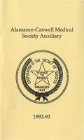Alamance-Caswell Counties Medical Society yearbook, 1992-1993