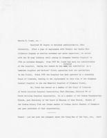 Resume of Marvin E. Yount, Jr. attached to a short article for submission to newspaper