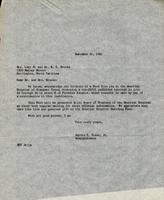 Letter to Mrs. Lucy H. and Dr. R.E. Brooks, from Marvin E. Yount, Jr.