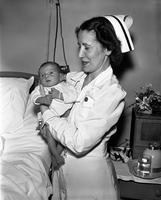 Nurse and newborn