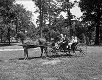 Family Riding in a Horse Cart