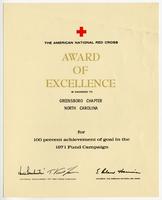 American National Red Cross award of excellence