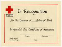 American Red Cross in recognition blank award
