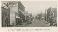 Davie Street, north from D-A Sign Co.'s studio