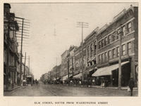 Elm Street, south from Washington Street
