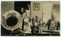Bernard Cone with his Victrola
