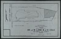 Map of property of J. W. Long & J. H. Cole, 338 N Elm St