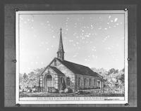 Copy of an elevation of First Moravian Church