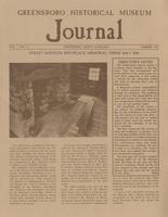 Greensboro Historical Museum journal [Summer 1974]
