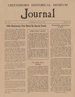 Greensboro Historical Museum journal [January 1974]