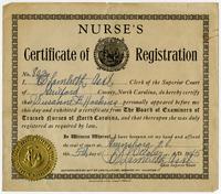 Nurse's certificate of recognition
