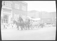 Greensboro Sesquicentennial parade in front of the Southern Life Building at 330 South Greene Street