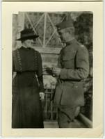 Susanne B. Hoskins with soldier