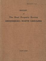 Report of the real property survey, Greensboro, North Carolina
