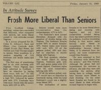 Frosh More Liberal Than Seniors