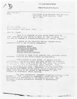 Letter from FBI agent Robert Pence to Marv Glass