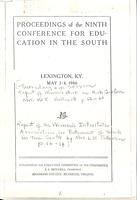 Conference for Education in the South, 1906, 1908, 1910