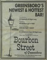 Bourbon Street nightclub (Greensboro, N.C.) [advertisement]