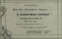 Miss Gay Greensboro Pageant [advertisement]