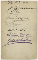Autographs of cast from Sheridan"s "the Rivals," produced by Joseph Jefferson