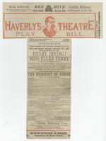 Program for Haverly"s Theatre, "The Merchant of Venice"