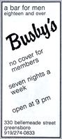 Busby's nightclub [advertsement]