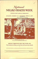National Negro Health Week program, 1935