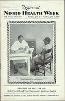 National Negro Health Week program, 1932