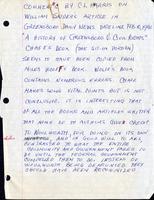 Handwritten notes on William Snider's article in the Greensboro Daily News about William A. Chafe's Civilities and Civil Rights, 1980 February 10
